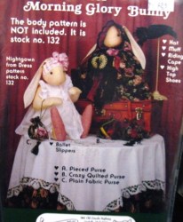 145 MORNING GLORY BUNNY CAPE,HI-TOP/BALLET SHOE,MUFF,HAT PATTERN